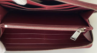 Bottega Veneta Continental Zip Around Leather Wallet Bordeaux 573431 NWT $720