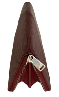 Bottega Veneta Continental Zip Around Leather Wallet Bordeaux 573431 NWT $720