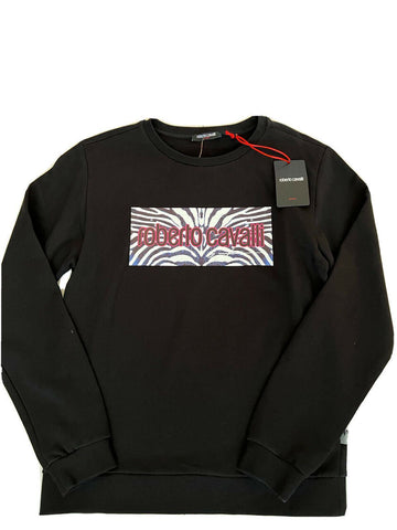 Roberto Cavalli Crewneck Women’s Black Sweater Medium Made in Italy NWT $450