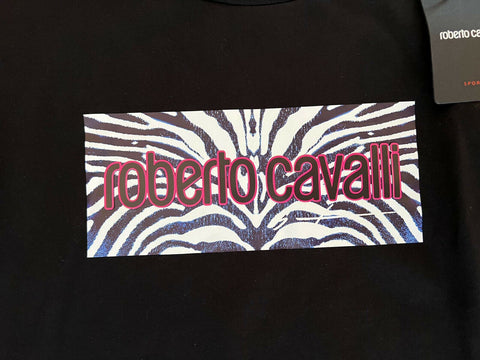 Roberto Cavalli Crewneck Women’s Black Sweater Medium Made in Italy NWT $450