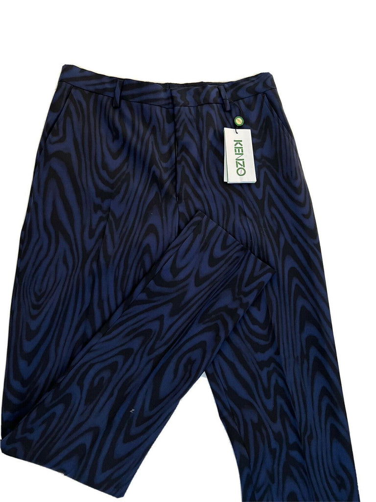 Kenzo Men's Navy Blue Wool Formal Tapered Slim Pants 30 US (46 Euro) NWT $625