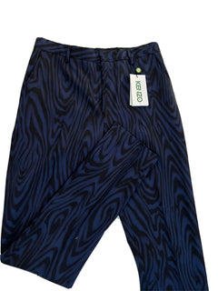 Kenzo Men's Navy Blue Wool Formal Tapered Slim Pants 30 US (46 Euro) NWT $625