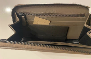 Bottega Veneta Intrecciato Zipper French Calf Leather Wallet Steel 518389 IT NWT