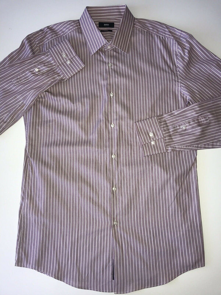 Hugo Boss Mens Jacob Slim Fit Tailored Red Dress Shirt Size 42/16.5 NWT $235