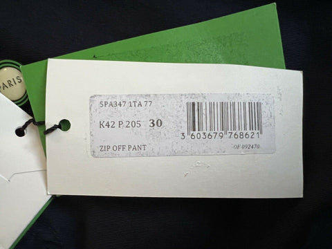 Kenzo Men's Midnight Blue Zip Off Casual Pants Size 30 US (46 Euro) NWT $280