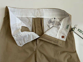KENZO Men's Pale Camel Cigarette Cotton Pants Size 28 US (44 Euro) NWT $370