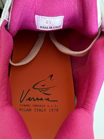 VERSACE SQUALO WHITE MULTI TRAINERS Sneakers 10 US (40 Euro) Italy NIB $875