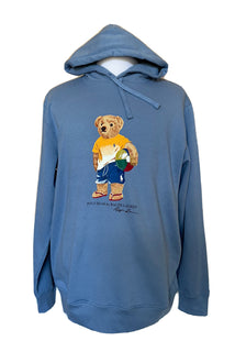 Polo Ralph Lauren Long Sleeve Bear Sweater with Hoodie Blue XLT/TGL New $188