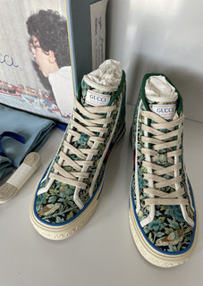 Gucci Floral Love Affair Tennis 77 High-top Sneakers 6.5 US (36.5 Eu) 627838 NIB