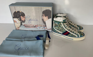 Gucci Floral Love Affair Tennis 77 High-top Sneakers 6.5 US (36.5 Eu) 627838 NIB