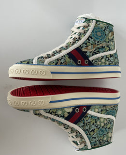 Gucci Floral Love Affair Tennis 77 High-top Sneakers 6.5 US (36.5 Eu) 627838 NIB