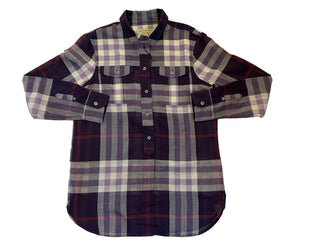 Burberry Women's Regency Purple Cotton Button-Up Shirt XS NWT $350