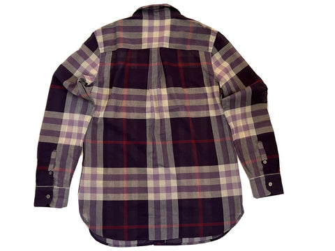 Burberry Women's Regency Purple Cotton Button-Up Shirt XS NWT $350