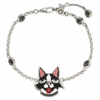 GUCCI Bosco & Orso Sterling Silver 925 Bracelet with Crystals 17 5024538 New