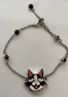 GUCCI Bosco & Orso Sterling Silver 925 Bracelet with Crystals 17 5024538 New