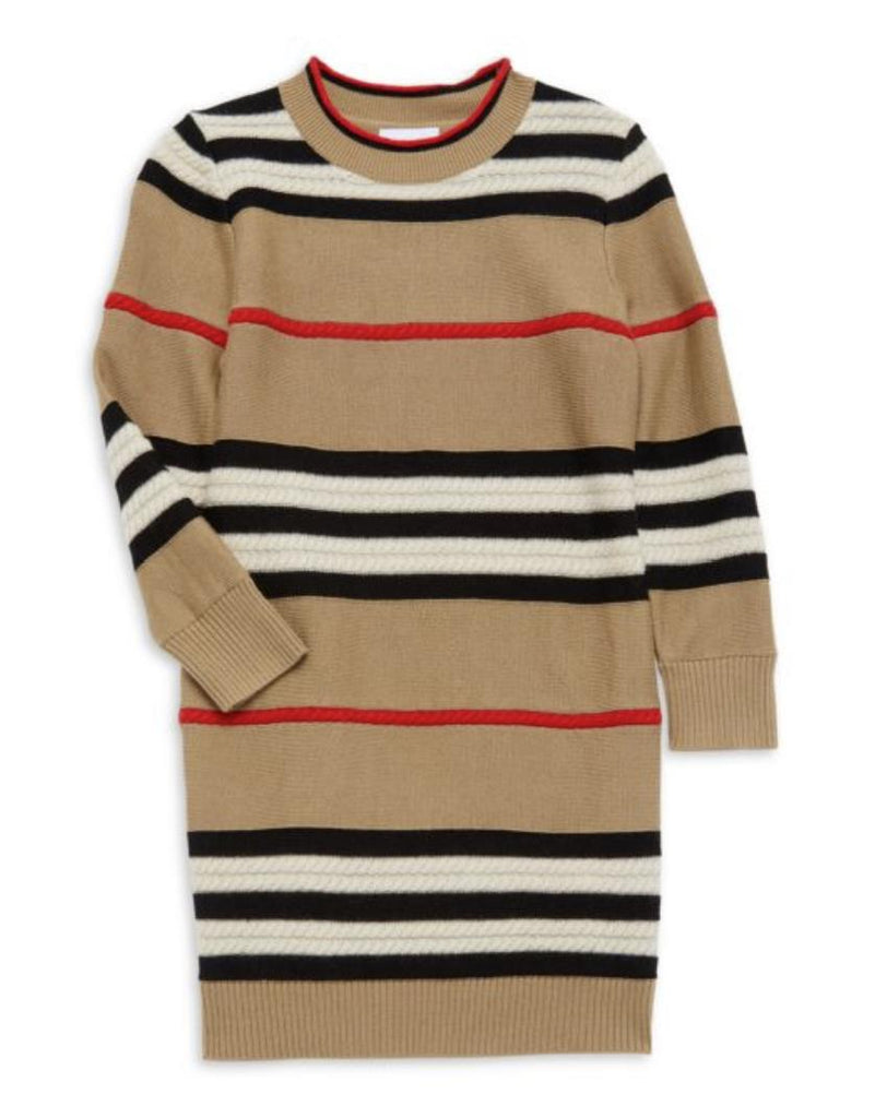 Burberry Little Girl's & Girl's Leeta Wool Cashmere Beige Dress 6 NWT $450