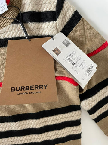 Burberry Little Girl's & Girl's Leeta Wool Cashmere Beige Dress 6 NWT $450
