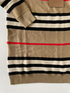 Burberry Little Girl's & Girl's Leeta Wool Cashmere Beige Dress 6 NWT $450