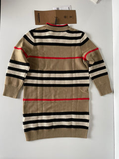 Burberry Little Girl's & Girl's Leeta Wool Cashmere Beige Dress 6 NWT $450