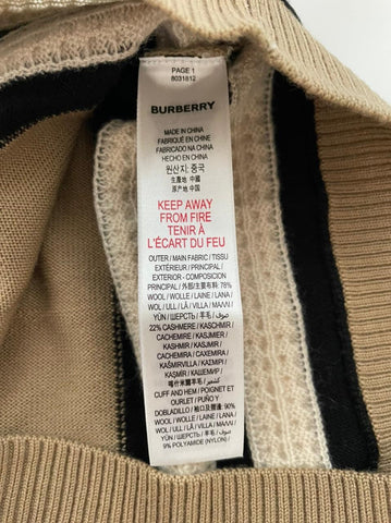 Burberry Little Girl's & Girl's Leeta Wool Cashmere Beige Dress 6 NWT $450