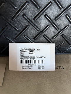 Bottega Veneta Nappa19 Graphic Black Leather Pouch Case 592643 Italy NWT $750