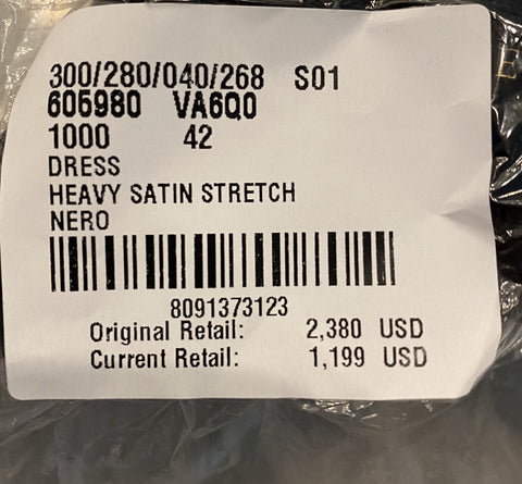 Bottega Veneta Women's Black Sleep Dress 6 US (42 Bottega) 605980 IT NWT $2380