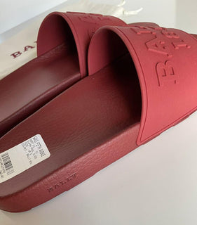 Bally Men's Slide Rubber Red Sandals 9 US NIB $185