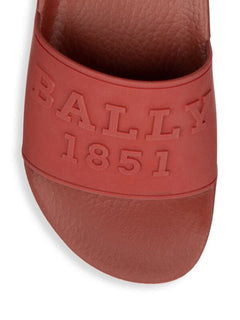 Bally Men's Slide Rubber Red Sandals 9 US NIB $185