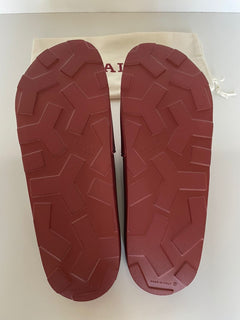 Bally Men's Slide Rubber Red Sandals 9 US NIB $185