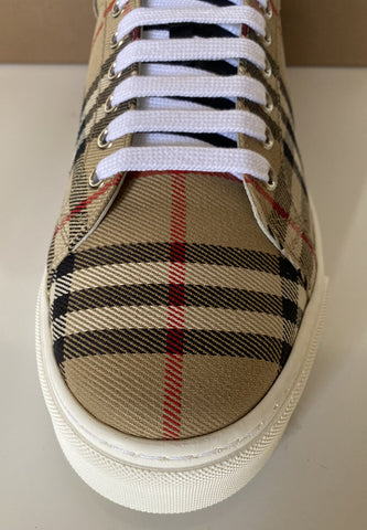 Burberry Men's Rangleton Check Beige Low Top Sneakers 6 US (39 Eu) 8038185 NIB