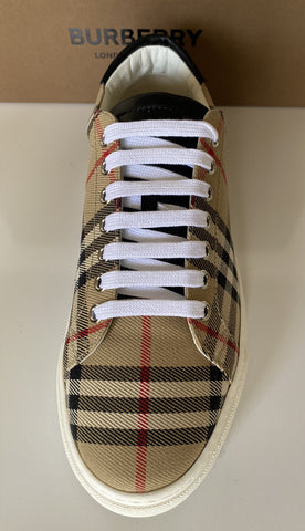 Burberry Men's Rangleton Check Beige Low Top Sneakers 6 US (39 Eu) 8038185 NIB
