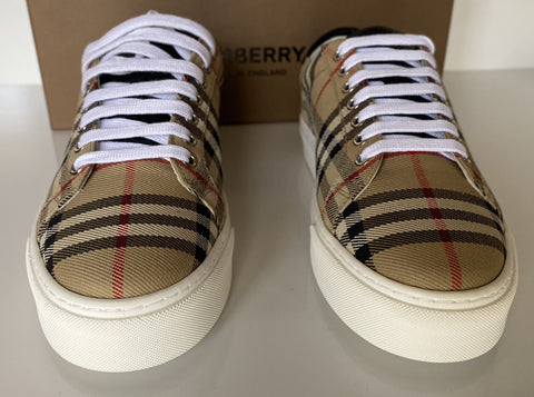 Burberry Men's Rangleton Check Beige Low Top Sneakers 6 US (39 Eu) 8038185 NIB