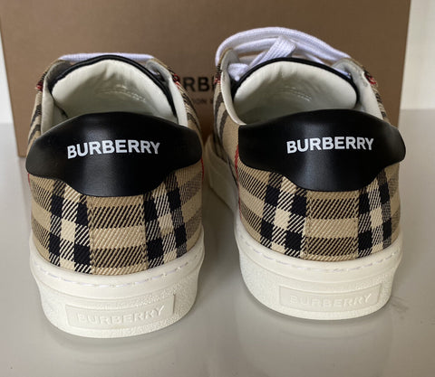 Burberry Men's Rangleton Check Beige Low Top Sneakers 6 US (39 Eu) 8038185 NIB