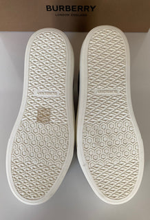 Burberry Men's Rangleton Check Beige Low Top Sneakers 6 US (39 Eu) 8038185 NIB