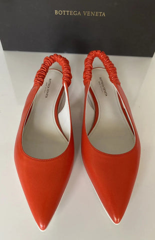Bottega Veneta Women's Flat Pump Reddish Orange Shoes 8.5 US 565640 IT NIB $620