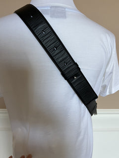 Bottega Veneta Alligator Leather Black Belt / Waist / Body Bag 578140 NWT $6300
