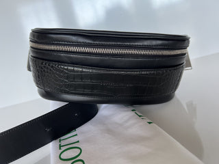 Bottega Veneta Alligator Leather Black Belt / Waist / Body Bag 578140 NWT $6300