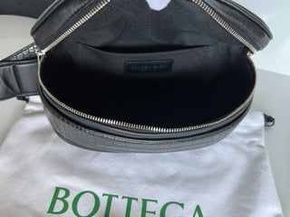 Bottega Veneta Alligator Leather Black Belt / Waist / Body Bag 578140 NWT $6300