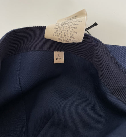 Gucci Eschatology Baseball Cap Blue Hat Large Made in Italy 656183 NWT