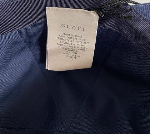 Gucci Eschatology Baseball Cap Blue Hat Large Made in Italy 656183 NWT