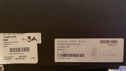 Bottega Veneta Men's Derby Leather White Shoes Cut-out Details 8.5 US 574829 NIB