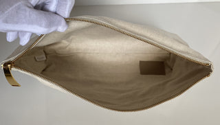 Bottega Veneta Canvas Cosmetic Case Pouch Natural Color 613409 Italy NWT $380