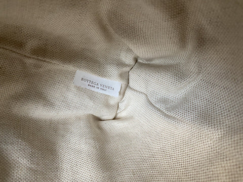 Bottega Veneta Canvas Cosmetic Case Pouch Natural Color 613409 Italy NWT $380