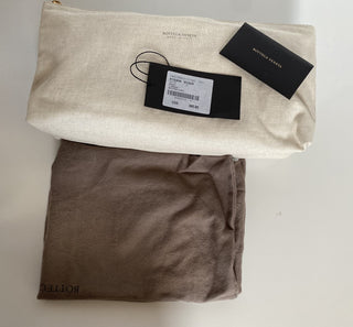 Bottega Veneta Canvas Cosmetic Case Pouch Natural Color 613409 Italy NWT $380