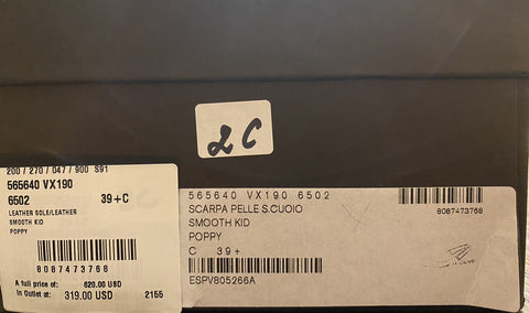 Bottega Veneta Women's Flat Pump Reddish Orange Shoes 9.5 US 565640 IT NIB $620