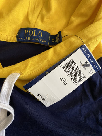 Polo Ralph Lauren Long Sleeve Signature Logo Sweatshirt Hoodie Navy XL NWT