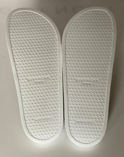 Givenchy Game Day Logo Pool Slides Sandals White/Blue 7 US (40 Euro) IT NIB $375