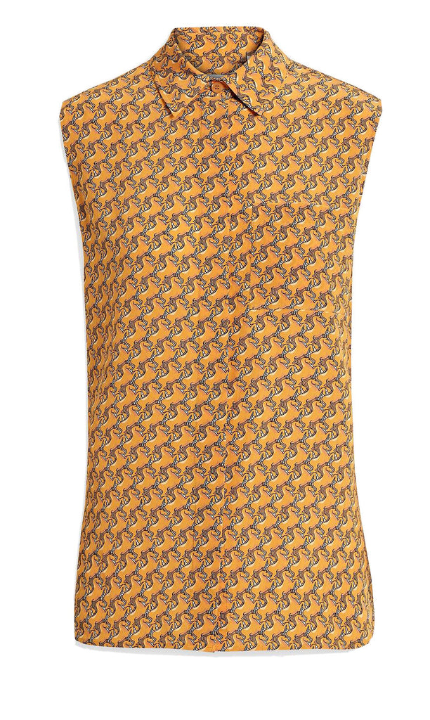 Burberry Women's Bright Melon Button-Up Shirt 4 US (6 UK) 80324481 NWT $890