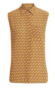 Burberry Women's Bright Melon Button-Up Shirt 4 US (6 UK) 80324481 NWT $890