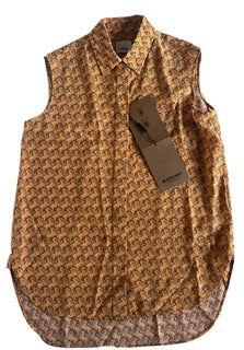 Burberry Women's Bright Melon Button-Up Shirt 4 US (6 UK) 80324481 NWT $890
